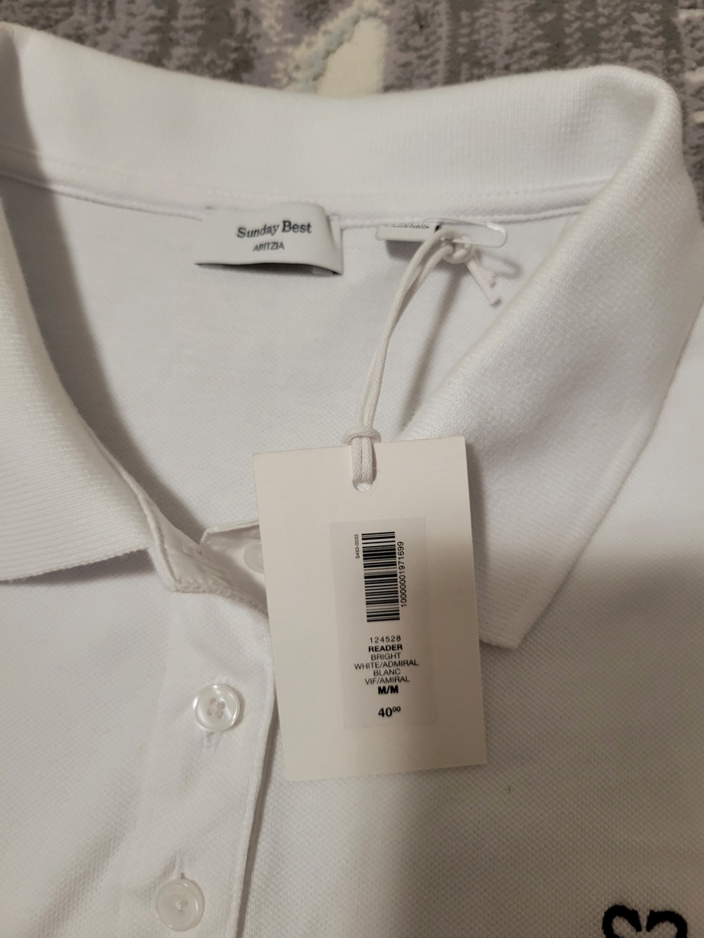 Sunday Best By Aritzia White Polo Shirt with Tag Size M - Picture 3 of 4